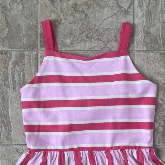 Zara Pink and White Striped Kids Dress - Picture 3 of 10